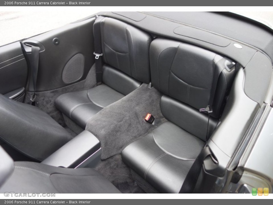 Black Interior Rear Seat for the 2006 Porsche 911 Carrera Cabriolet #100898284