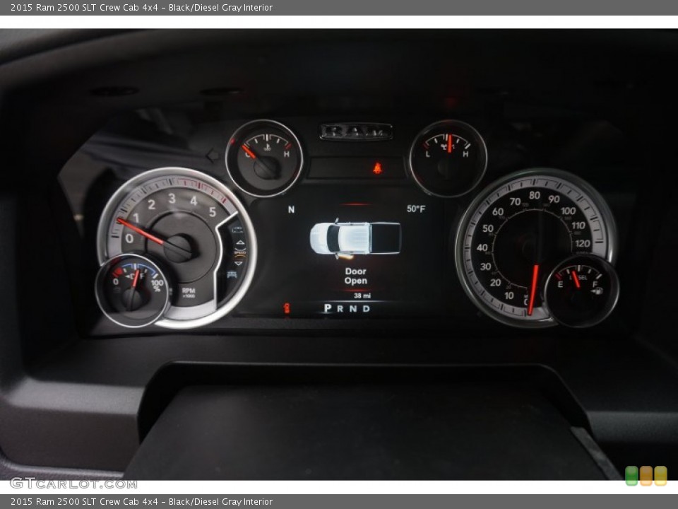 Black/Diesel Gray Interior Gauges for the 2015 Ram 2500 SLT Crew Cab 4x4 #100925216