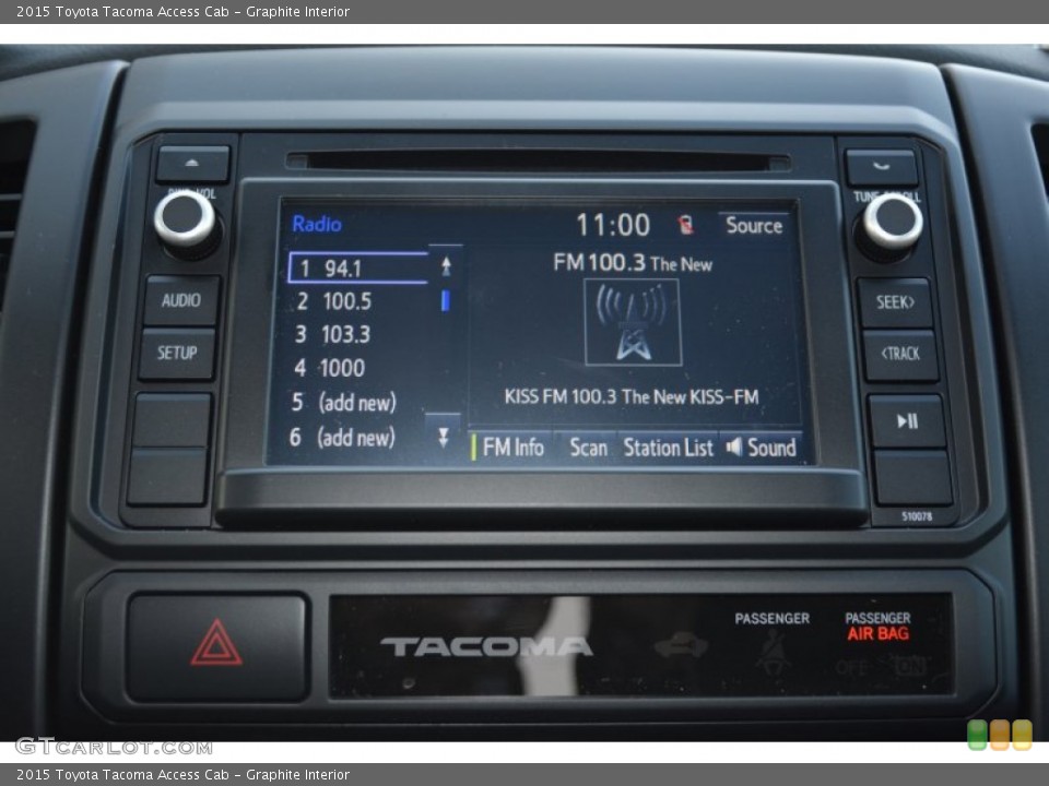 Graphite Interior Controls for the 2015 Toyota Tacoma Access Cab #100929635