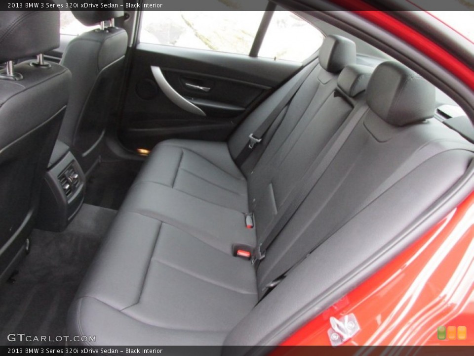 Black Interior Rear Seat for the 2013 BMW 3 Series 320i xDrive Sedan #100932554