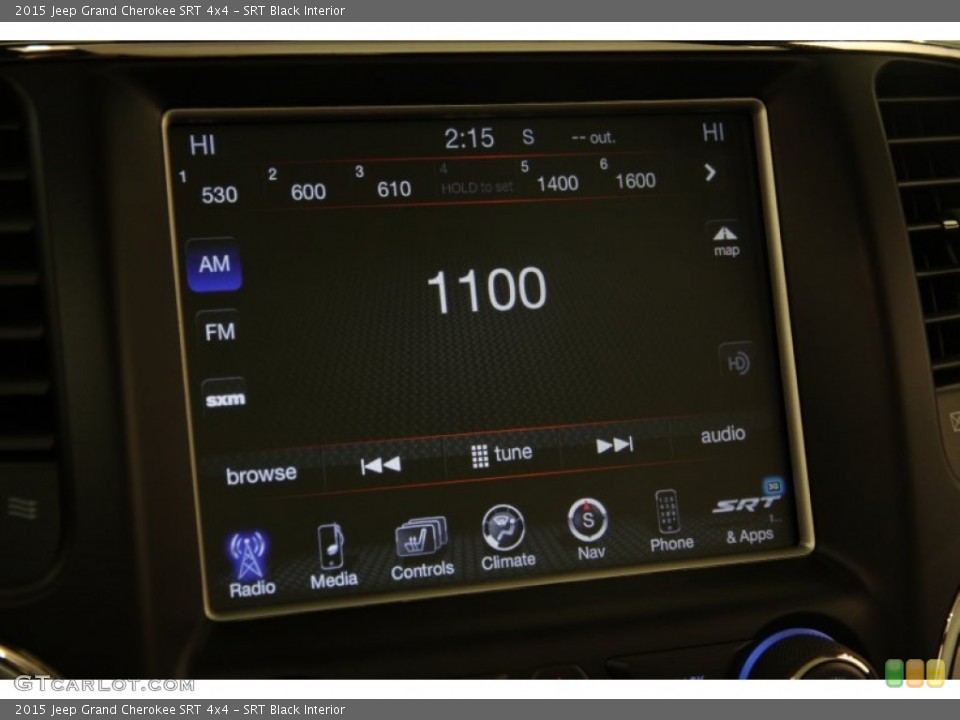 SRT Black Interior Controls for the 2015 Jeep Grand Cherokee SRT 4x4 #100943369