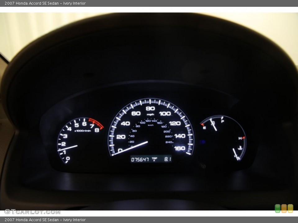 Ivory Interior Gauges for the 2007 Honda Accord SE Sedan #100950512