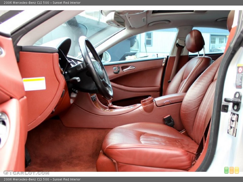 Sunset Red Interior Front Seat for the 2006 Mercedes-Benz CLS 500 #100956521