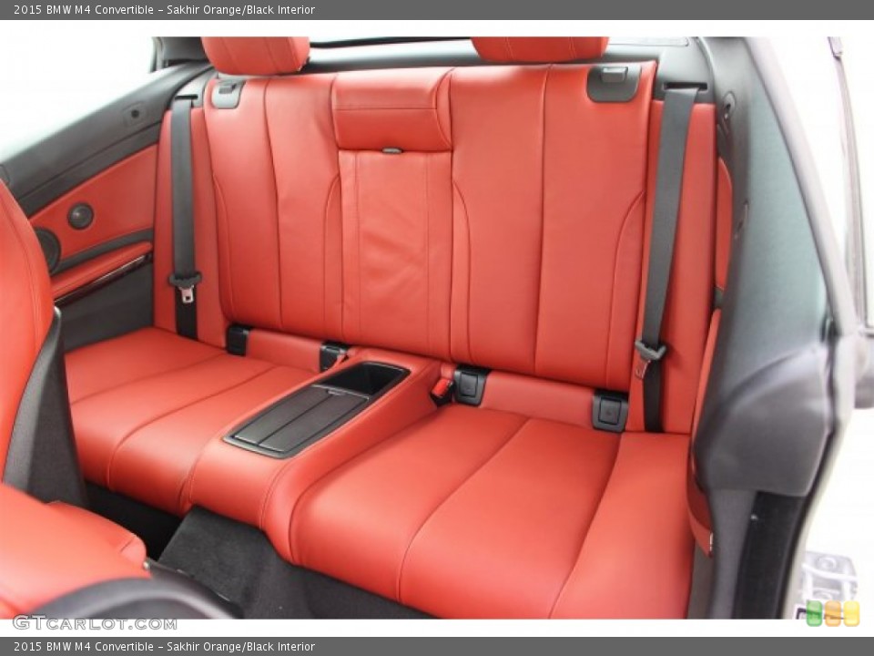 Sakhir Orange/Black Interior Rear Seat for the 2015 BMW M4 Convertible #100959238