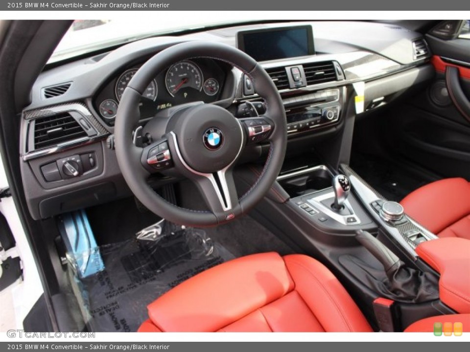 Sakhir Orange/Black 2015 BMW M4 Interiors