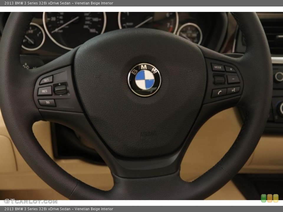 Venetian Beige Interior Steering Wheel for the 2013 BMW 3 Series 328i xDrive Sedan #100960297