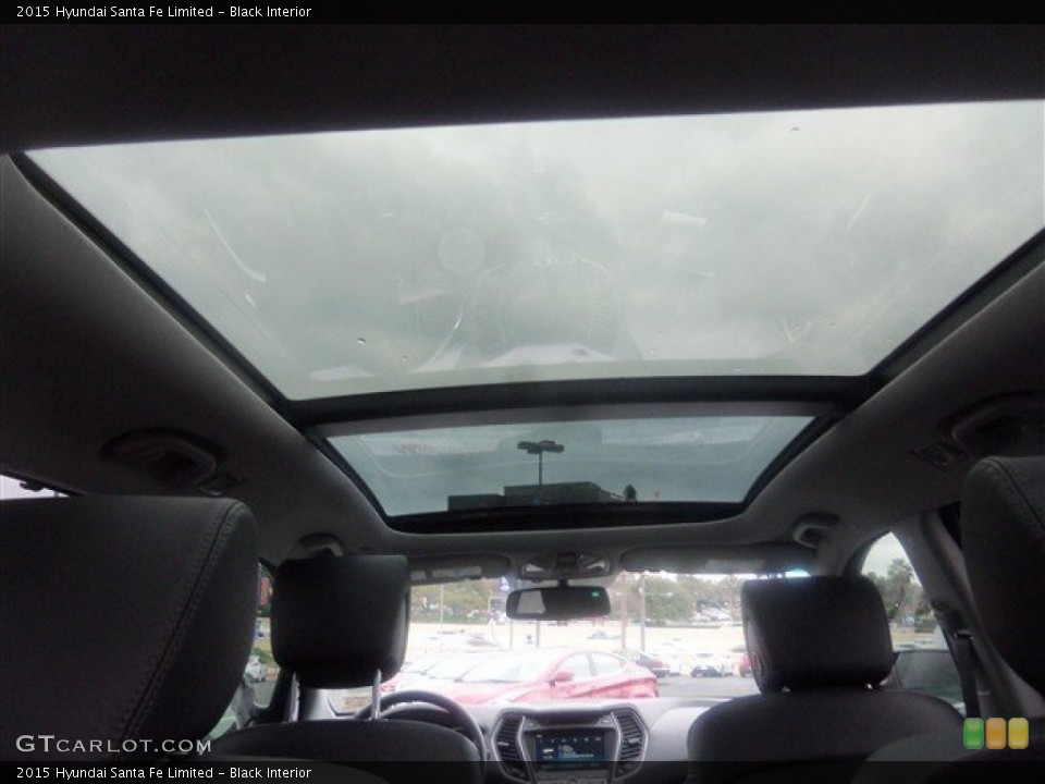 Black Interior Sunroof for the 2015 Hyundai Santa Fe Limited #100989863