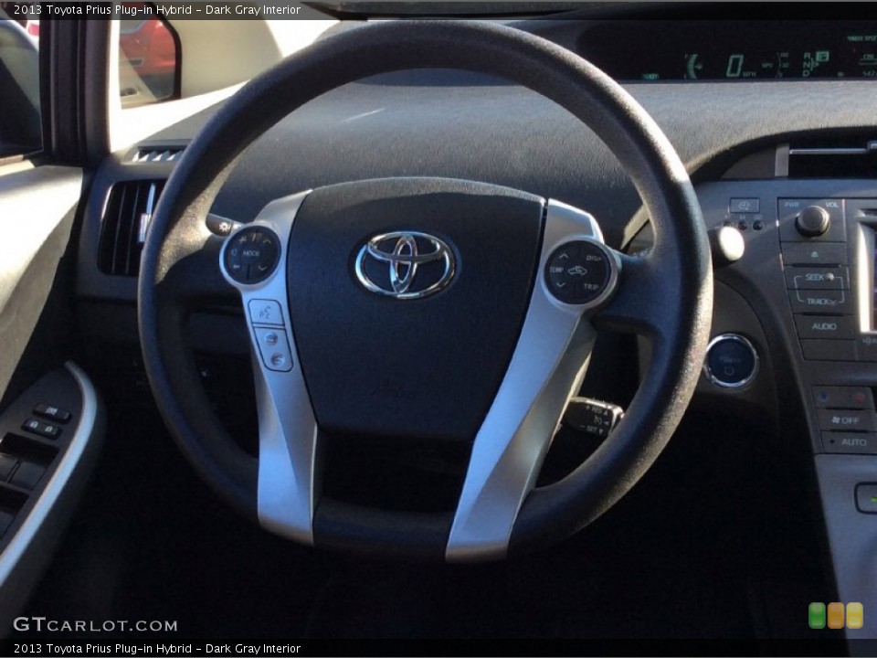 Dark Gray Interior Steering Wheel for the 2013 Toyota Prius Plug-in Hybrid #100994519