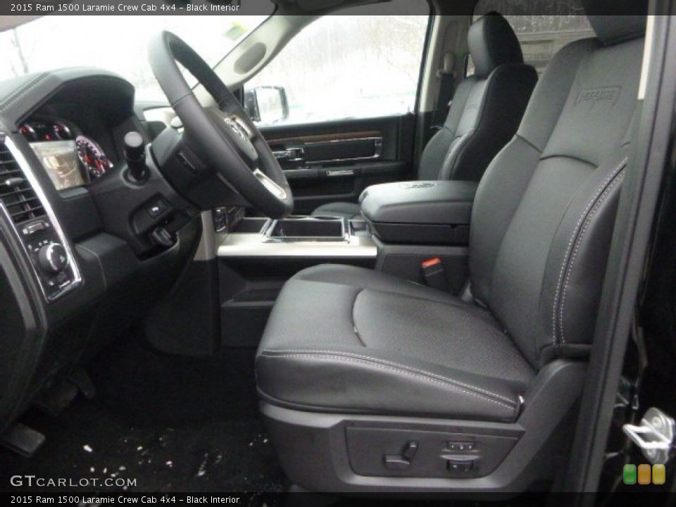 Black Interior Front Seat for the 2015 Ram 1500 Laramie Crew Cab 4x4 #101008082