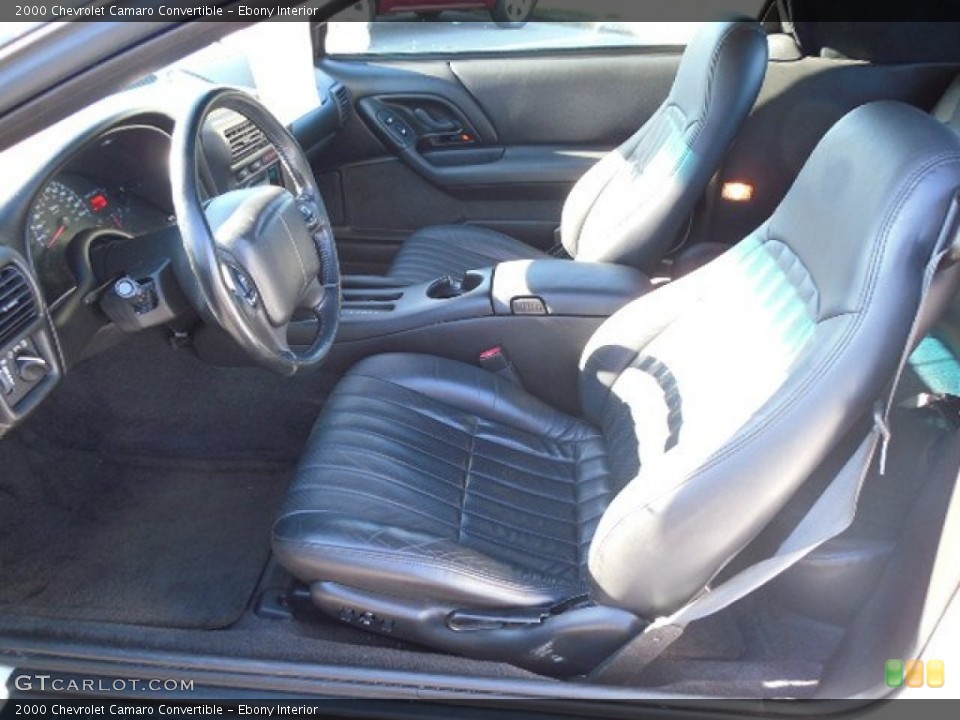Ebony Interior Photo for the 2000 Chevrolet Camaro Convertible #101024821