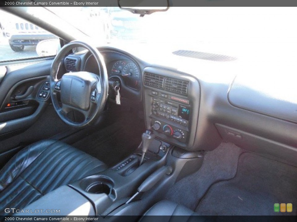 Ebony Interior Dashboard for the 2000 Chevrolet Camaro Convertible #101024890