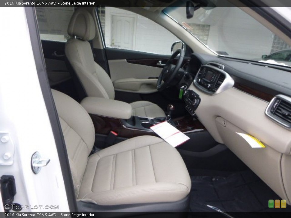 Stone Beige Interior Front Seat for the 2016 Kia Sorento EX V6 AWD #101061087