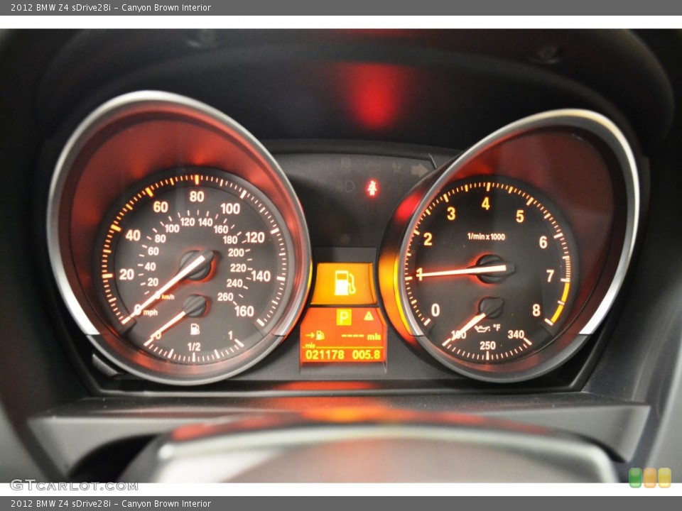 Canyon Brown Interior Gauges for the 2012 BMW Z4 sDrive28i #101064048