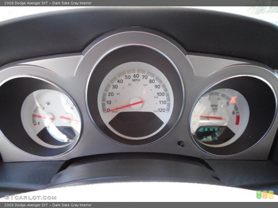 Dark Slate Gray Interior Gauges for the 2009 Dodge Avenger SXT #101075943