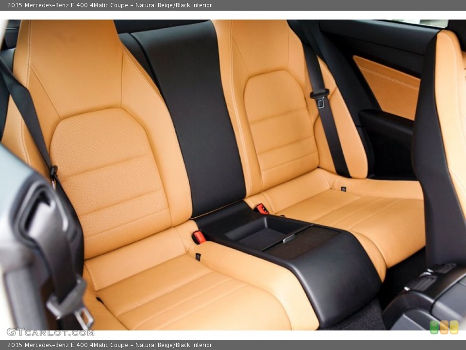 Natural Beige/Black Interior Rear Seat for the 2015 Mercedes-Benz E 400 4Matic Coupe #101078022