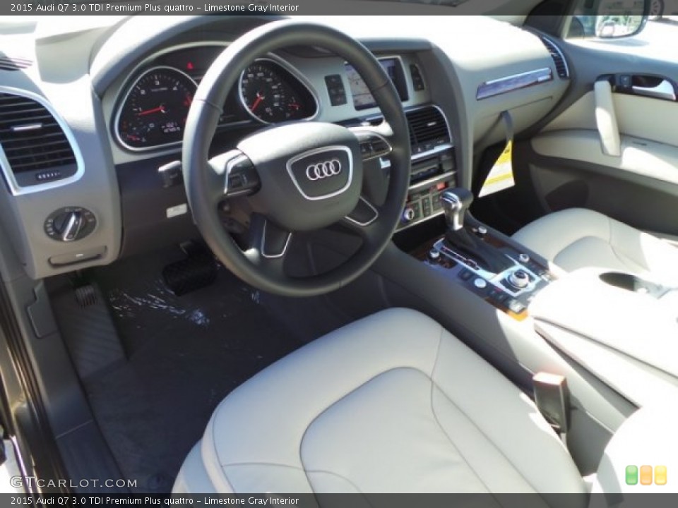 Limestone Gray Interior Photo for the 2015 Audi Q7 3.0 TDI Premium Plus quattro #101088012