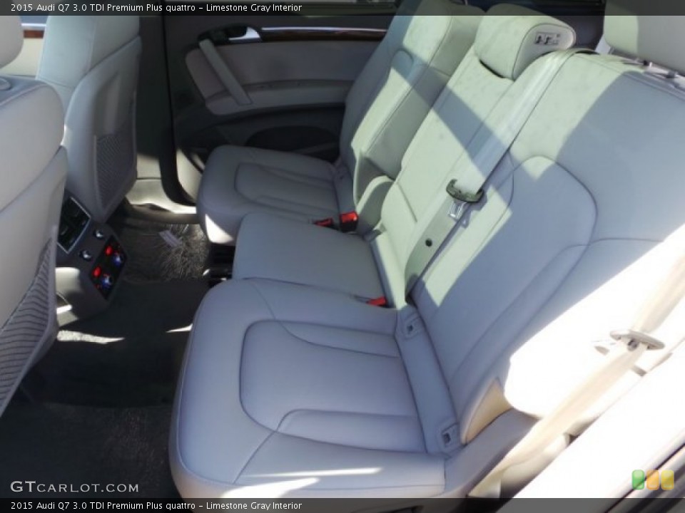 Limestone Gray Interior Rear Seat for the 2015 Audi Q7 3.0 TDI Premium Plus quattro #101088141