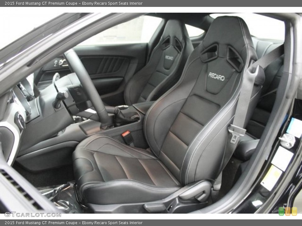 Ebony Recaro Sport Seats Interior Photo for the 2015 Ford Mustang GT Premium Coupe #101088234