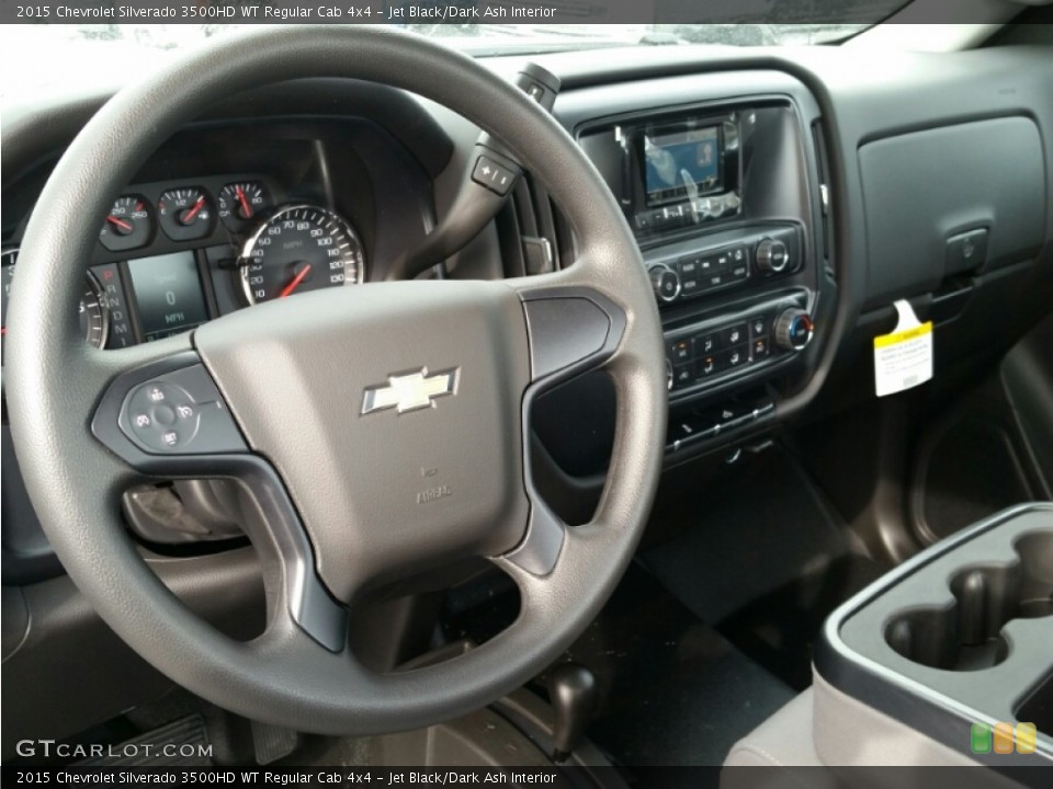 Jet Black/Dark Ash Interior Steering Wheel for the 2015 Chevrolet Silverado 3500HD WT Regular Cab 4x4 #101094726