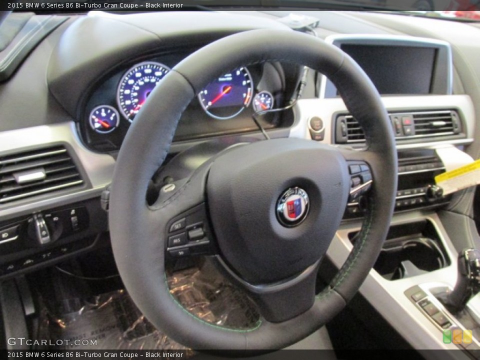 Black Interior Steering Wheel for the 2015 BMW 6 Series B6 Bi-Turbo Gran Coupe #101096058