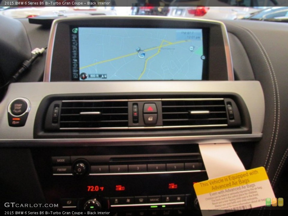 Black Interior Navigation for the 2015 BMW 6 Series B6 Bi-Turbo Gran Coupe #101096079