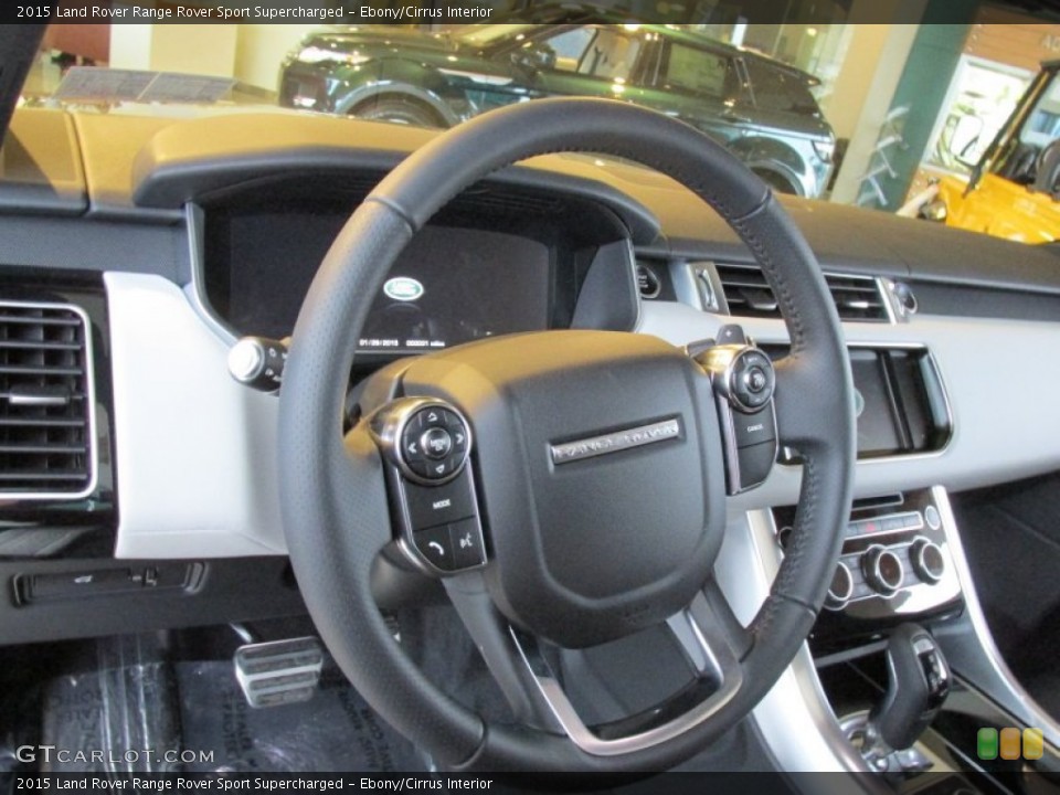 Ebony/Cirrus Interior Steering Wheel for the 2015 Land Rover Range Rover Sport Supercharged #101096952
