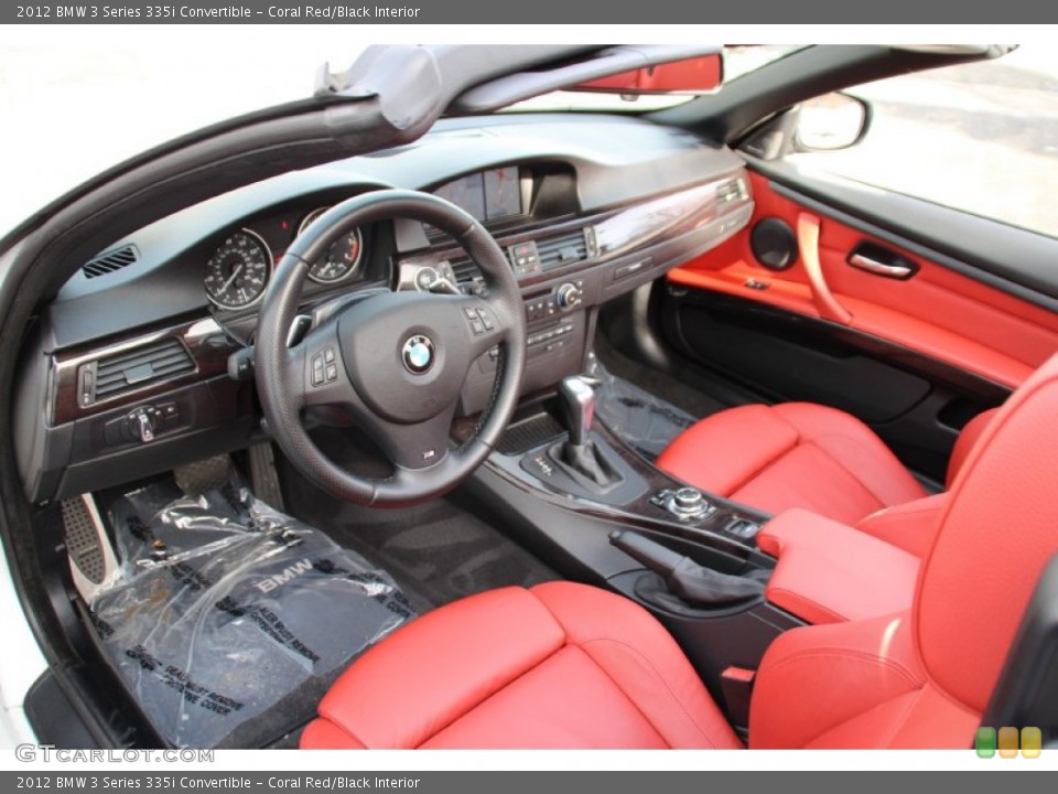 Coral Red/Black Interior Photo for the 2012 BMW 3 Series 335i Convertible #101098176