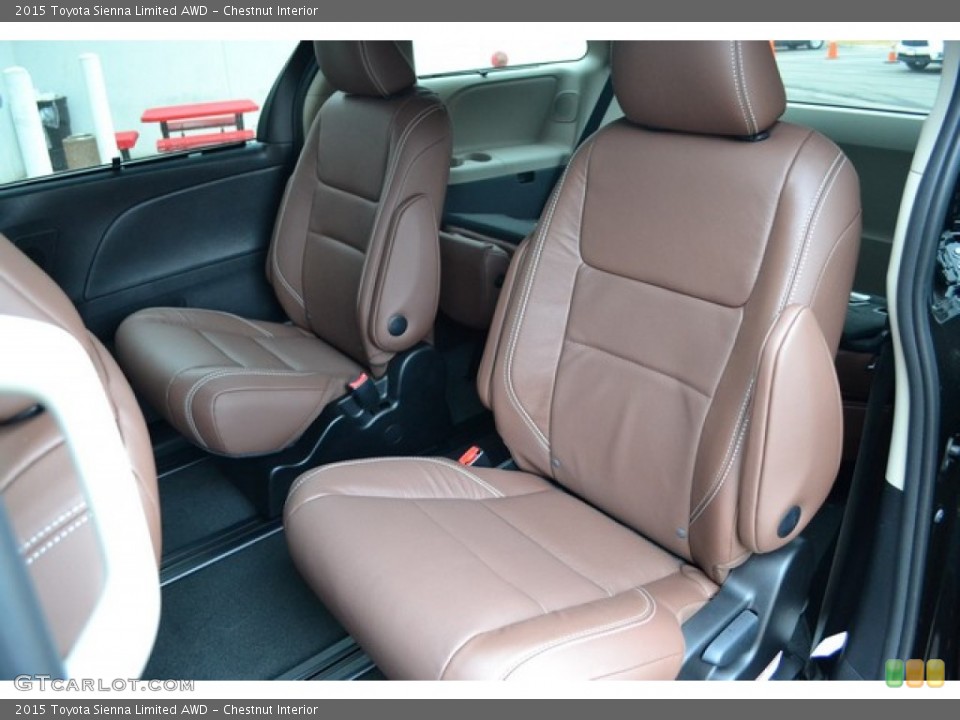 Chestnut Interior Rear Seat For The 2015 Toyota Sienna