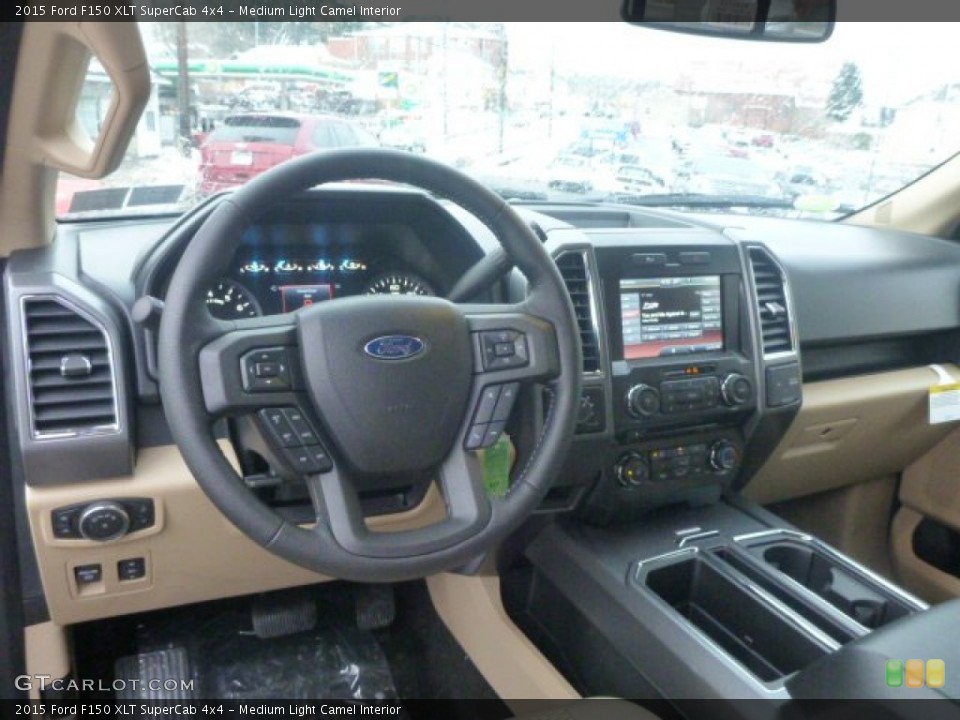 Medium Light Camel Interior Dashboard for the 2015 Ford F150 XLT SuperCab 4x4 #101101544