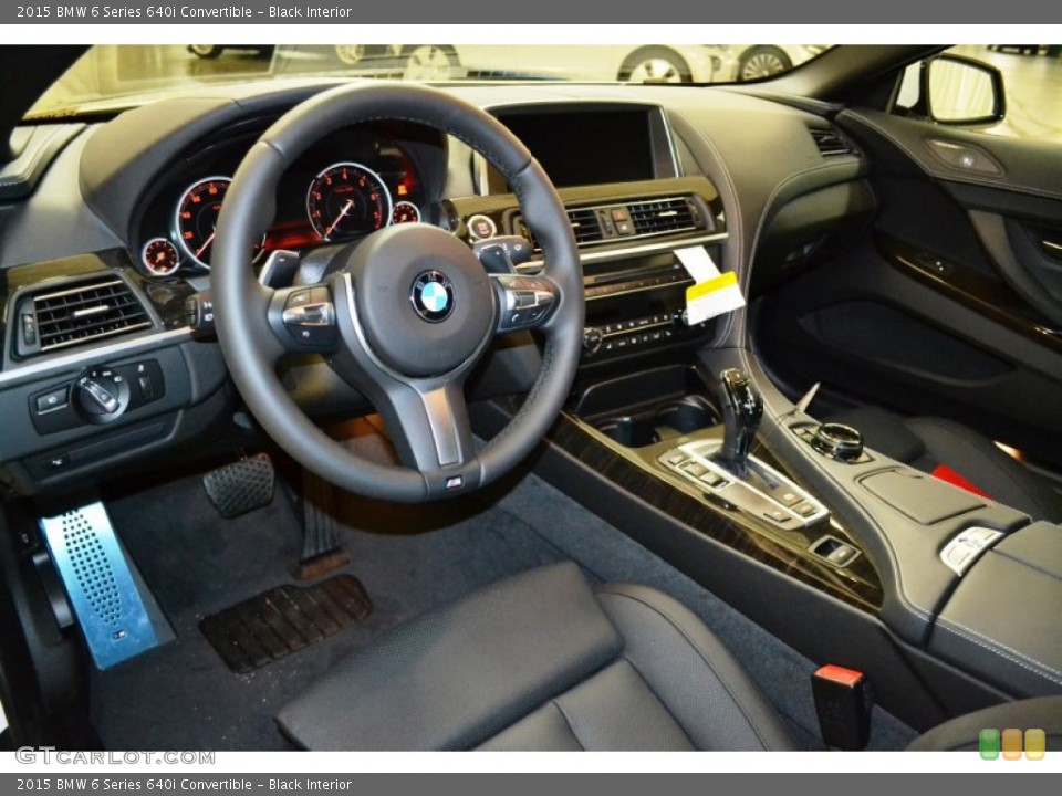 Black Interior Prime Interior for the 2015 BMW 6 Series 640i Convertible #101102232