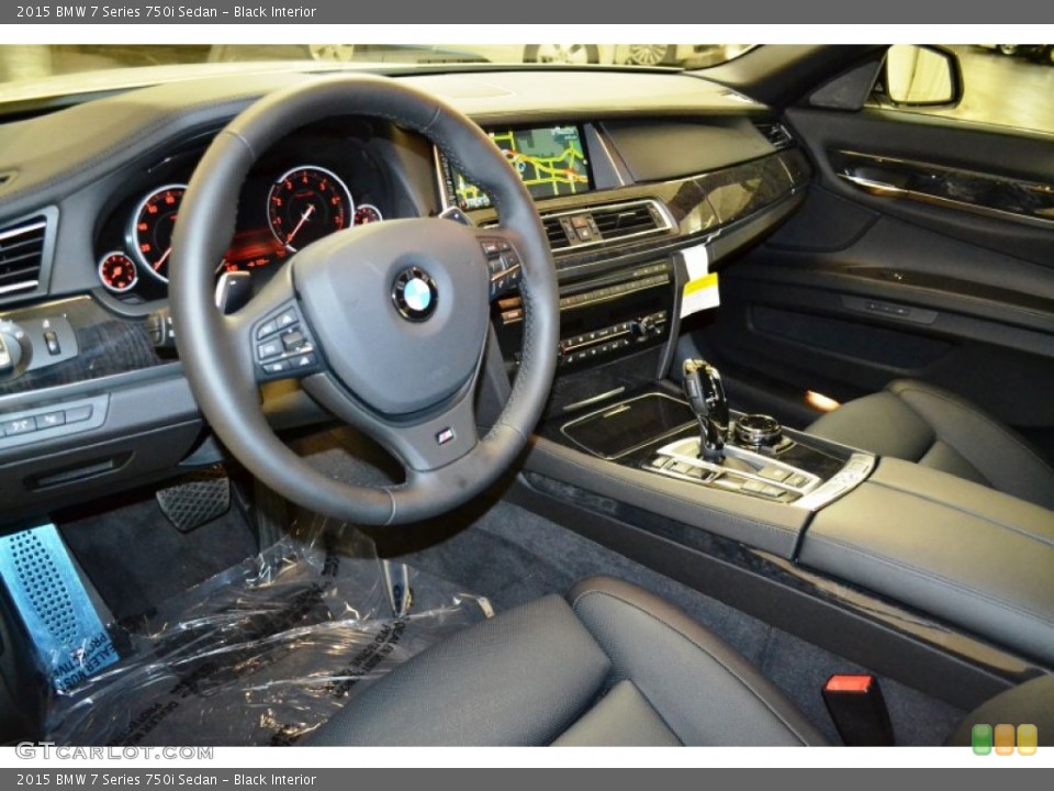 Black Interior Prime Interior for the 2015 BMW 7 Series 750i Sedan #101102694