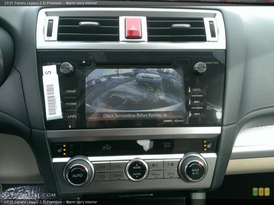 Warm Ivory Interior Controls for the 2015 Subaru Legacy 2.5i Premium #101115162
