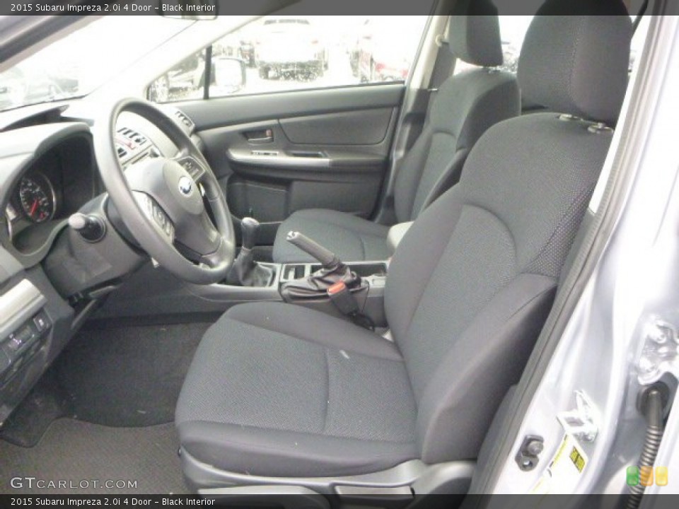 Black Interior Front Seat for the 2015 Subaru Impreza 2.0i 4 Door #101130227
