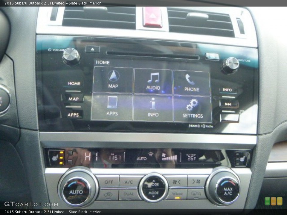 Slate Black Interior Controls for the 2015 Subaru Outback 2.5i Limited #101133455