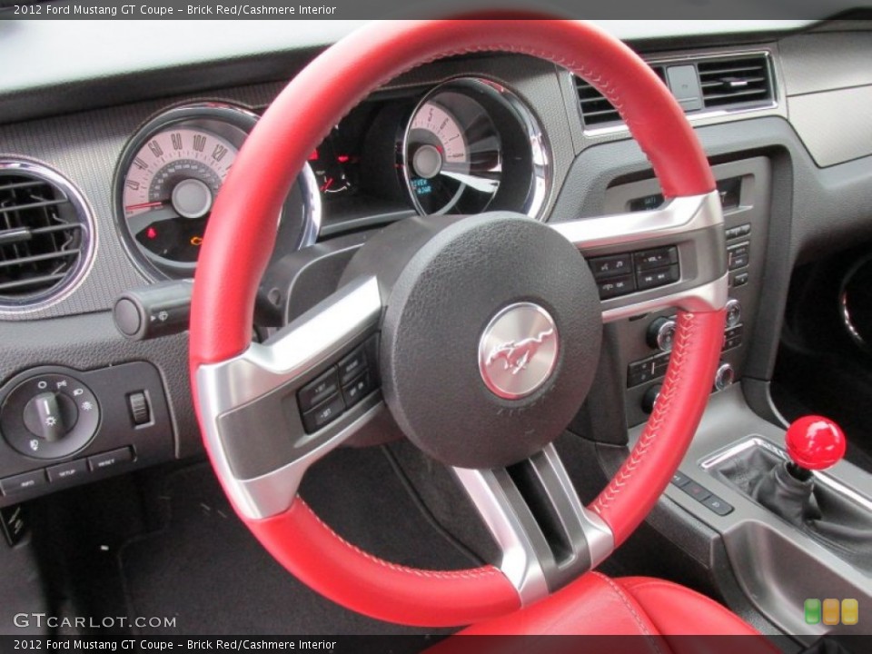 Brick Red/Cashmere Interior Steering Wheel for the 2012 Ford Mustang GT Coupe #101149768