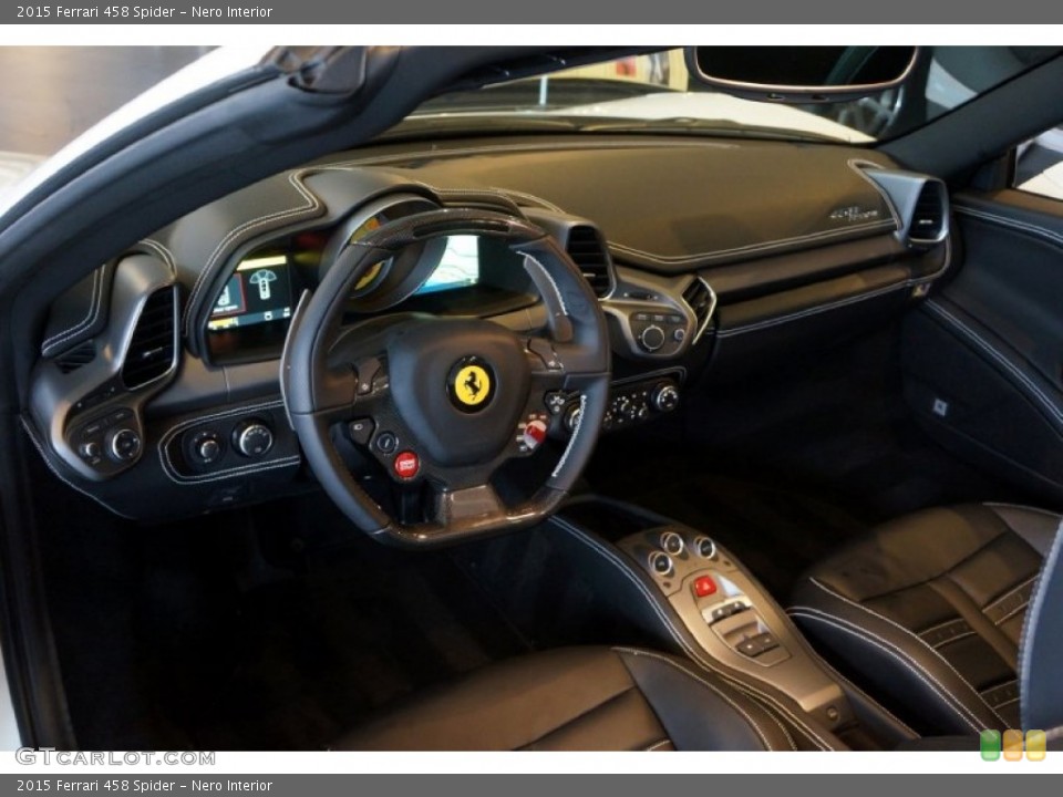 Nero 2015 Ferrari 458 Interiors