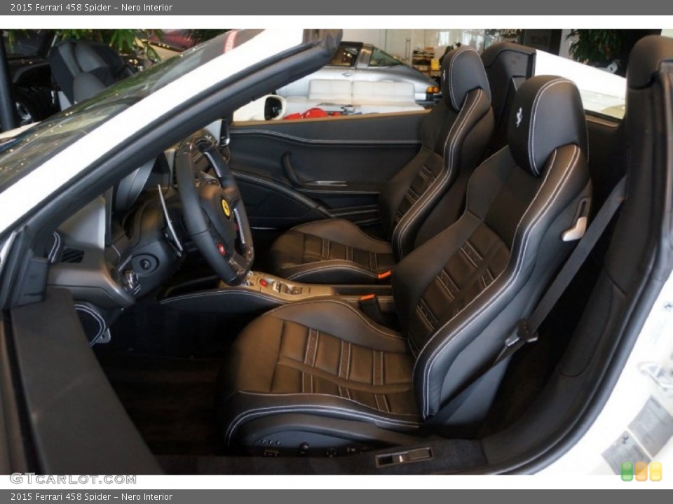 Nero Interior Front Seat for the 2015 Ferrari 458 Spider #101149831