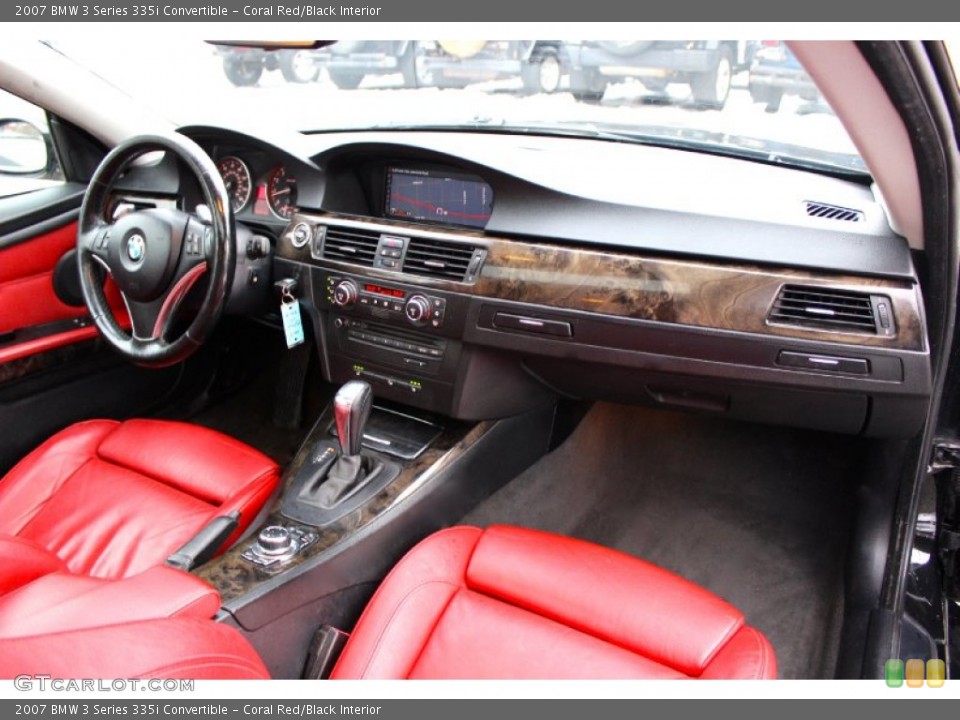 Coral Red/Black Interior Dashboard for the 2007 BMW 3 Series 335i Convertible #101151966