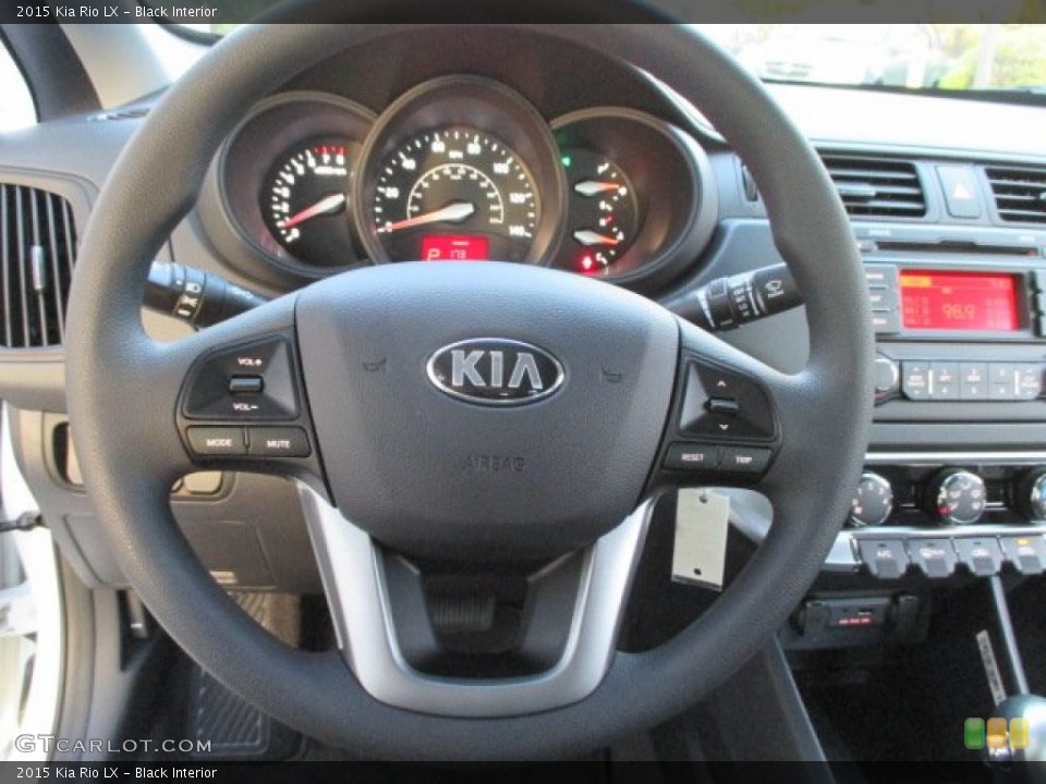Black Interior Steering Wheel for the 2015 Kia Rio LX #101165550