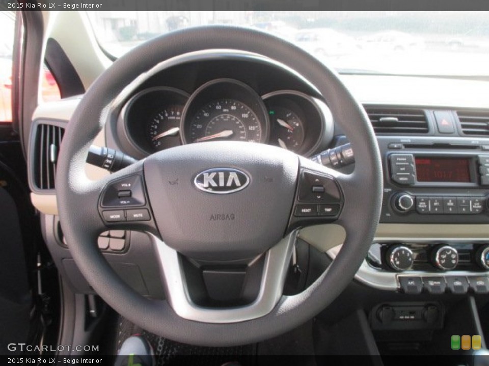 Beige Interior Steering Wheel for the 2015 Kia Rio LX #101165871