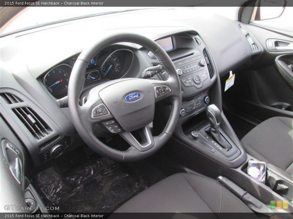 Charcoal Black Interior Prime Interior for the 2015 Ford Focus SE Hatchback #101166006
