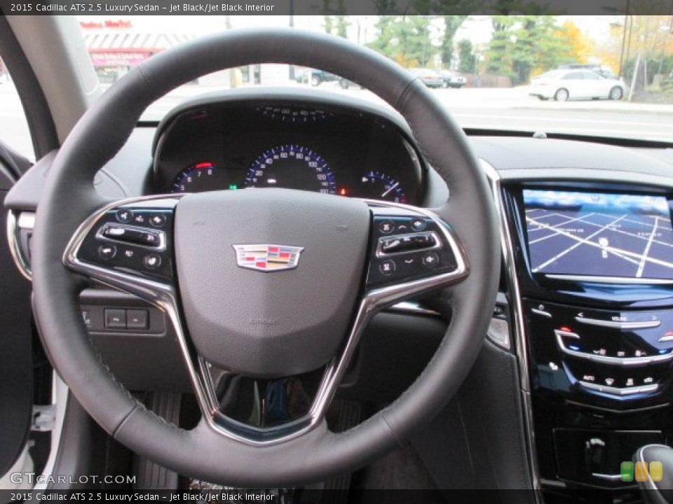 Jet Black/Jet Black Interior Steering Wheel for the 2015 Cadillac ATS 2.5 Luxury Sedan #101167611