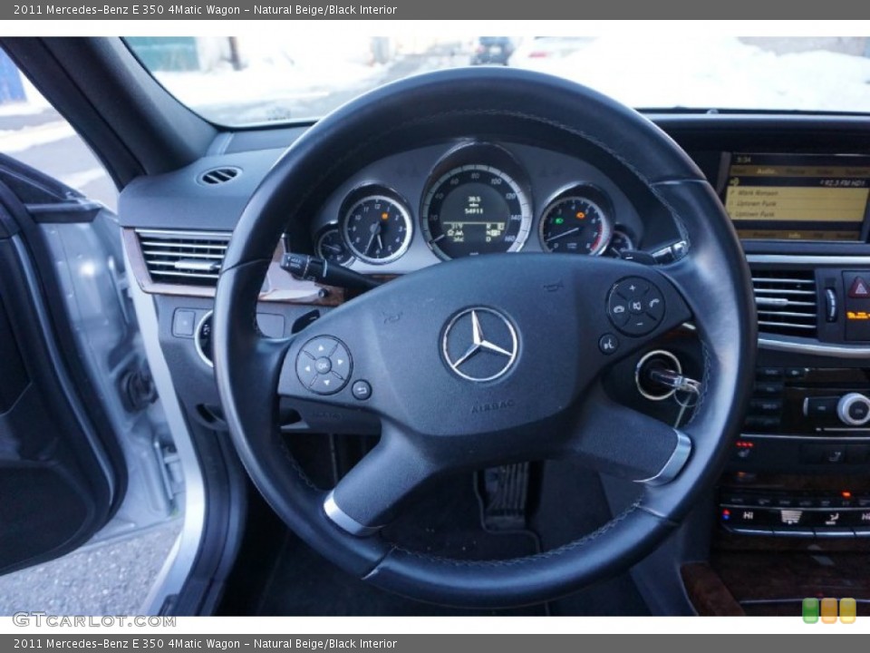 Natural Beige/Black Interior Steering Wheel for the 2011 Mercedes-Benz E 350 4Matic Wagon #101182038