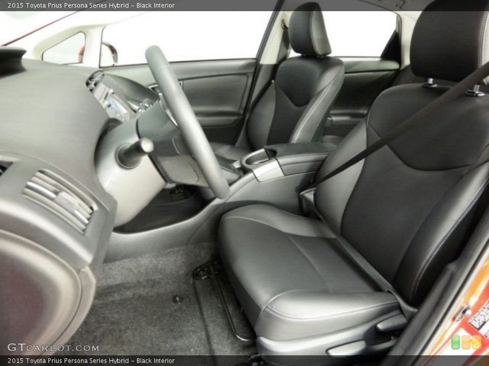 Black Interior Front Seat for the 2015 Toyota Prius Persona Series Hybrid #101183101