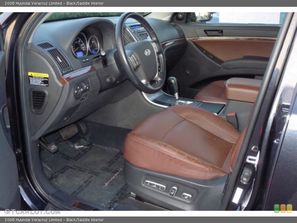 Black/Saddle Interior Photo for the 2008 Hyundai Veracruz Limited #101189007