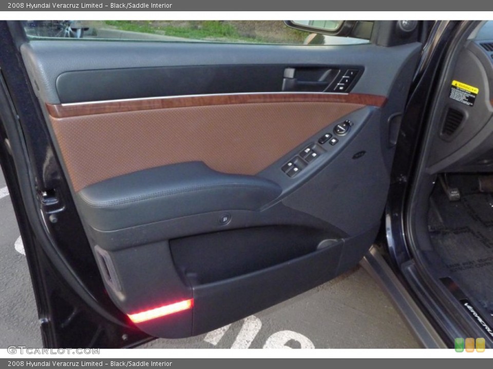 Black/Saddle Interior Door Panel for the 2008 Hyundai Veracruz Limited #101189033