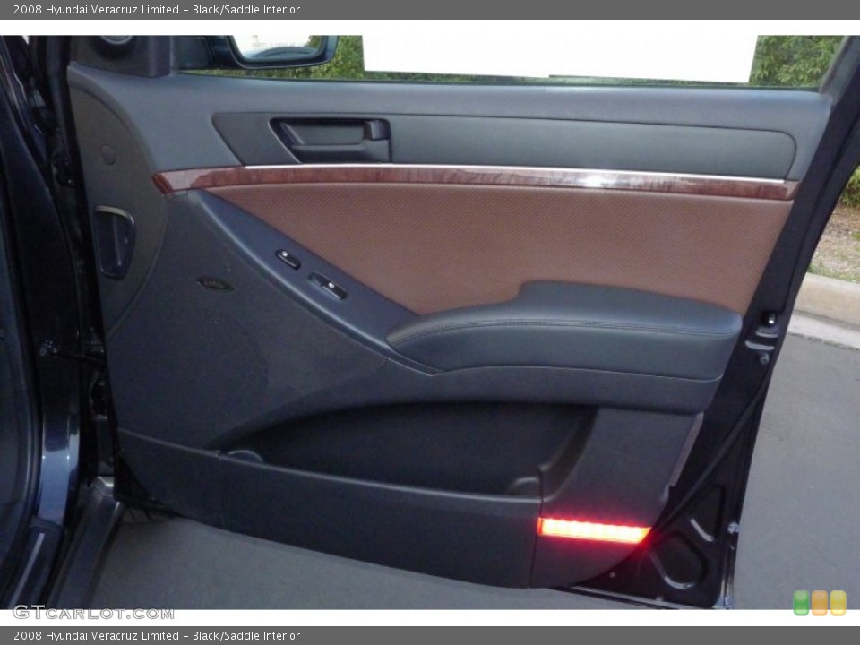 Black/Saddle Interior Door Panel for the 2008 Hyundai Veracruz Limited #101189078