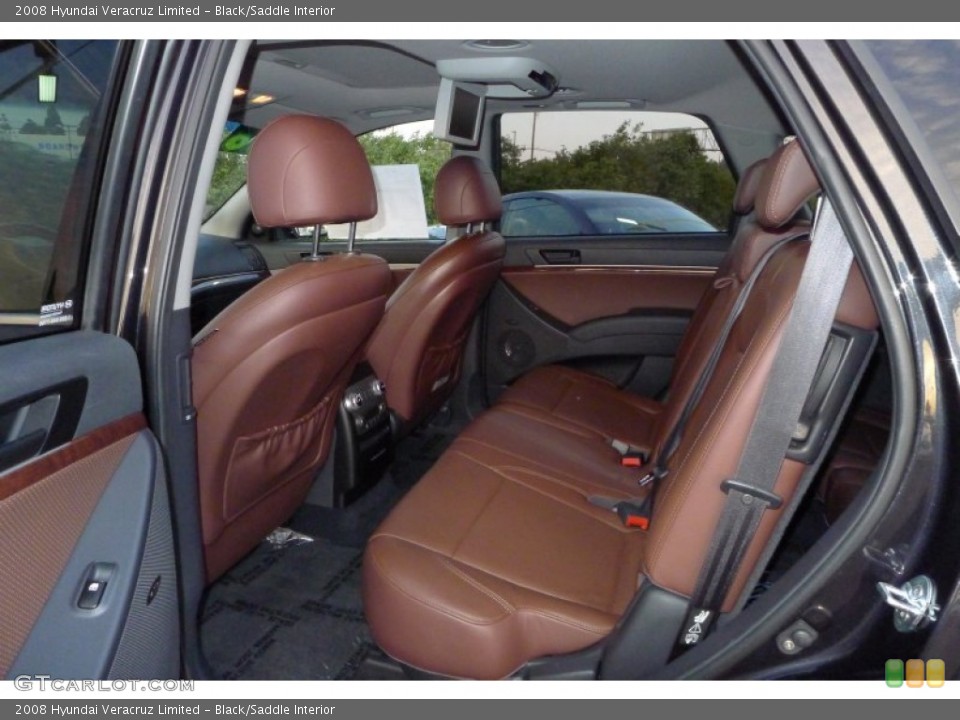 Black/Saddle Interior Rear Seat for the 2008 Hyundai Veracruz Limited #101189102