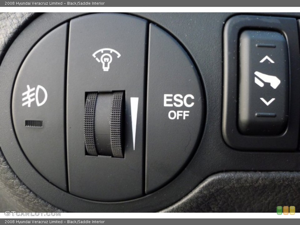 Black/Saddle Interior Controls for the 2008 Hyundai Veracruz Limited #101189297