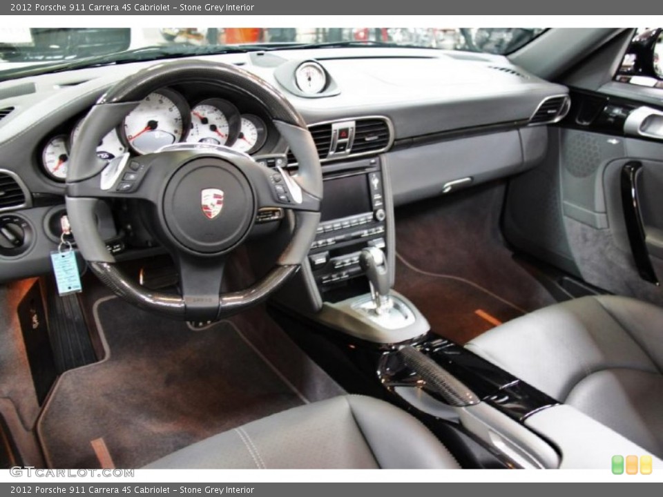Stone Grey Interior Prime Interior for the 2012 Porsche 911 Carrera 4S Cabriolet #101196634